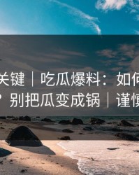 真正的关键｜吃瓜爆料：如何看截图真伪？别把瓜变成锅｜谨慎转发