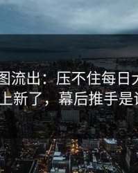 内部截图流出：压不住每日大赛今日又上新了，幕后推手是谁？