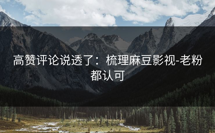 高赞评论说透了：梳理麻豆影视-老粉都认可