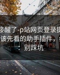 看完直接醒了-p站网页登录提示异常——最应该先看的助手插件，细思极恐：别踩坑