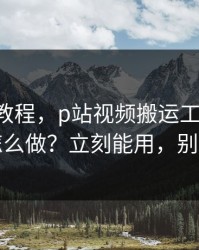 收藏级教程，p站视频搬运工-账号安全怎么做？立刻能用，别乱用