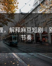 一手整理，解释麻豆短剧｜别再被带节奏