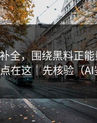 证据链补全，围绕黑料正能量往期：关键点在这｜先核验（AI鉴谣）