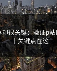 看似小事却很关键：验证p站网页登录｜关键点在这