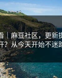 新手必看｜麻豆社区，更新提醒怎么开？从今天开始不迷路