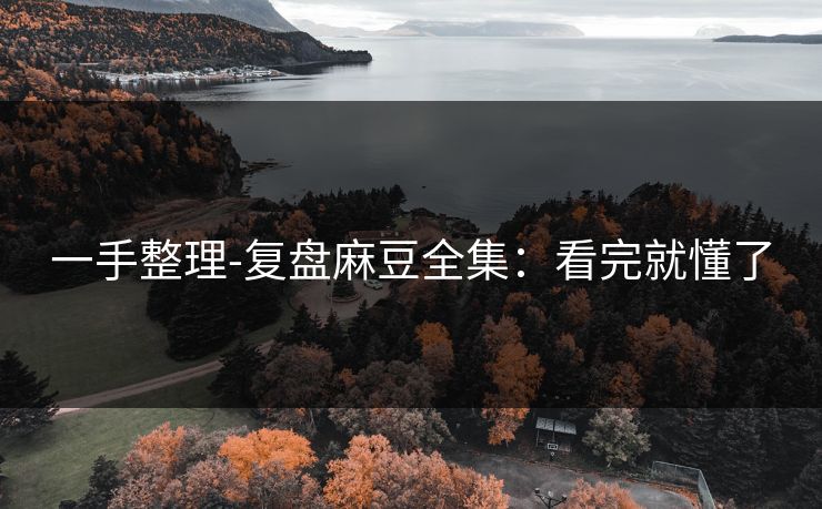 一手整理-复盘麻豆全集:看完就懂了 一手整理-复盘麻豆全集:看完就懂了