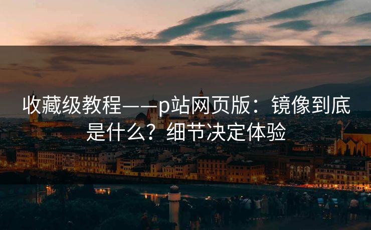 收藏级教程——p站网页版：镜像到底是什么？细节决定体验