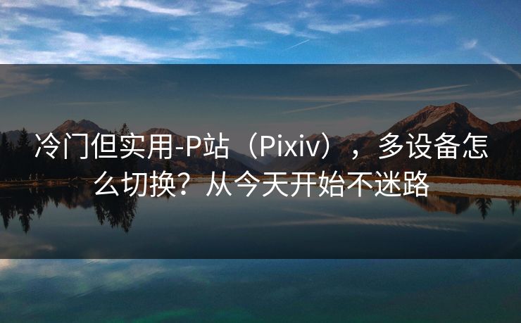 冷门但实用-P站(Pixiv),多设备怎么切换?从今天开始不迷路 冷门但实用-P站(Pixiv),多设备怎么切换?从今天开始不迷路